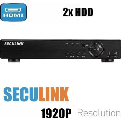 Seculink 8CH 16CH 4MP/5MP 5-in-1 AHD DVR CCTV Surveillance Recorder High Definition H.265 Compression P2P Remote Support 2x HDD