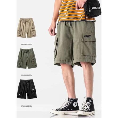 Men Casual Shorts Korean Fashion Summer Cargo Pants for Male Sweatshorts Gym Clothing Loose Joggers Running Multi Pocket Shorts