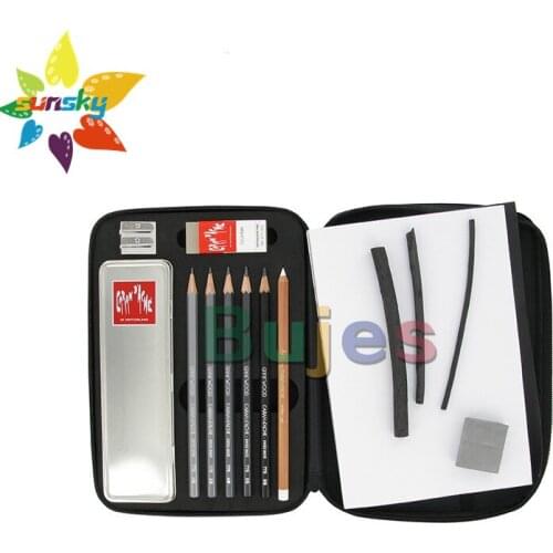 Switzerland original CARAN D'ACHE Graphite series 2H-9B pencil sketch pen sketch carbon pen set high grade gift box art supplies