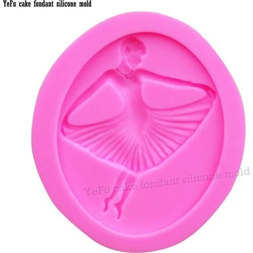 Dancing Girl Shaped Silicone Cookie Biscuit Mold cake decorating tools kitchen Baking accessories F0879