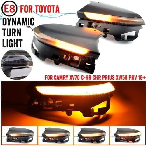 LED Dynamic Side Mirror Sequential Indicator Light For Toyota Camry XV70 C-HR CHR Prius XW50 PHV 2018 2019 2020