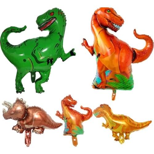 1pcs/lot Cartoon Balloons Dinosaur Tyrannosaurus Rex Crown Dragon Baby Shower Boys Girl Gift Surprised balloon