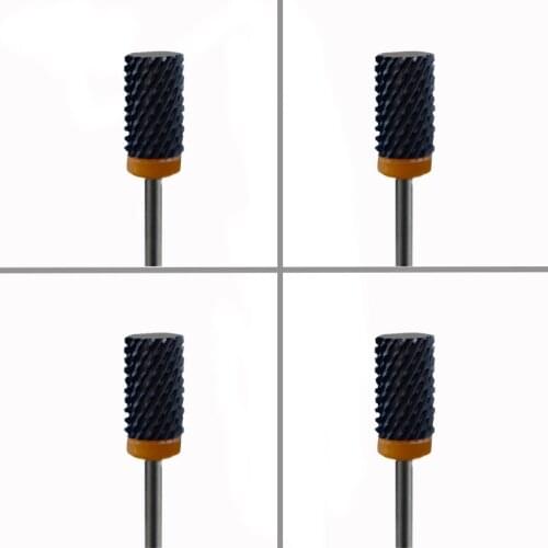 4pcs Black Ceramic Nail Drill Bit - Large Barrel Bit - XXC