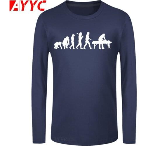 AYYC long sleeve tee Chiropractor Evolution Birthday Present Funny Unisex Graphic New Cotton T Shirts Novelty O-Neck T-shirt