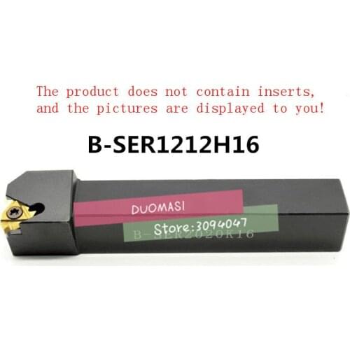 B-SER1212H16 External Threading Turning Tool, CNC Threaded Turning Tool Holder, B type Lathe Cutting Tool Holder for 16ER Insert