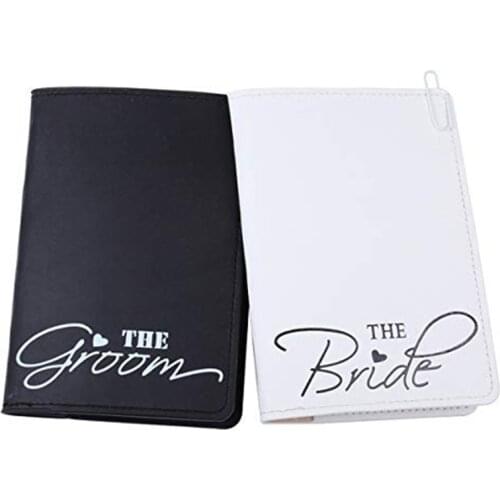 Bride groom Luggage Tag Passport Covers Honeymoon travel Just Married Wedding engagement Bachelorette Party bridal shower gift