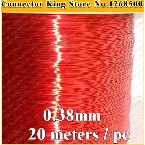 ChengHaoRan QA-1-130 20m Red Magnet Wire 0.38 mm Enameled Copper wire Magnetic Coil Winding