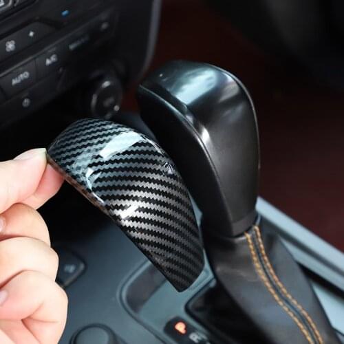 For Ford Everest Endeavor Ranger T6 T7 Pickup truck 2015-2018 ABS Carbon Fiber Car Shift Knob Decorator Cover Car Accessories