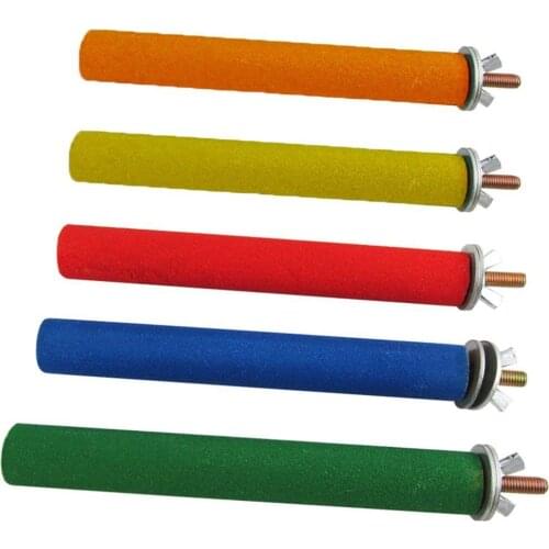 Wooden Perch Birdcage Stand Paw Grinding Toy for Bird Parrot Macaw Greys Budgies Parakeet Cockatiels Conure Lovebird Finch