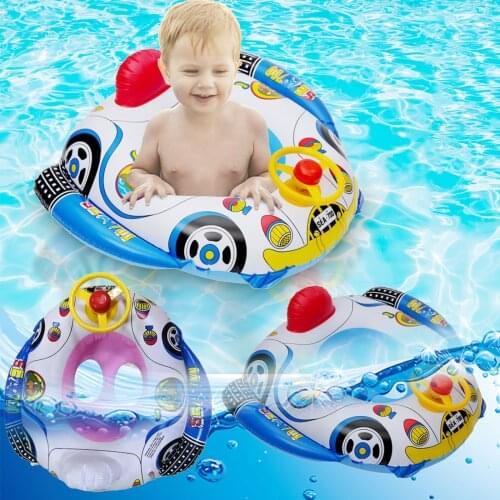 Baby Circle For Swimming Inflatable Float Car Seat Childrens Pool Inflatable Ring Summer Baby Floats Cute Bathing Circle Toys
