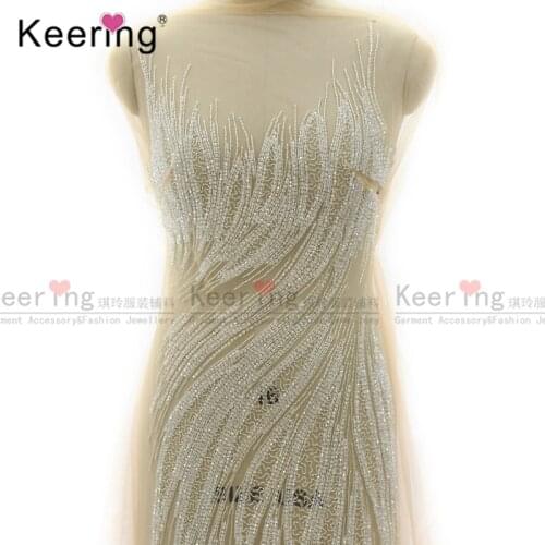 Hot Sale Fashion Large Crystal Beads Bodice Panel For Party Dress WDP-067