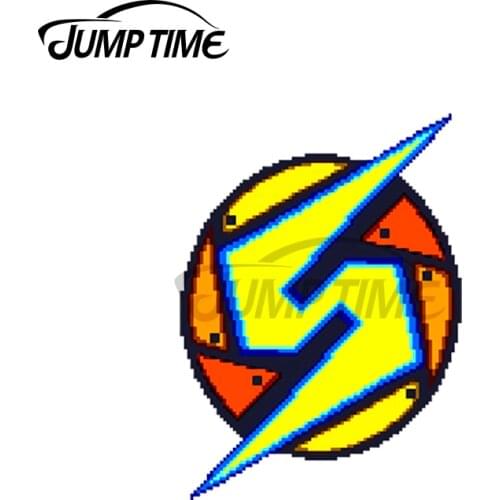 JumpTime 13 x9cm For Super Metroid Samus Logo Decal Sunscreen Car Sticker Creativite Bumper Motorcycle Waterproof Vinyl Car Wrap