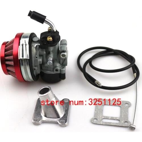 Free shipping ATV 49cc Performance 19mm Carb Carburetor Air Filter Assembly for 2-stroke 47cc 49 Cc Mini Pocket Bike Group-76