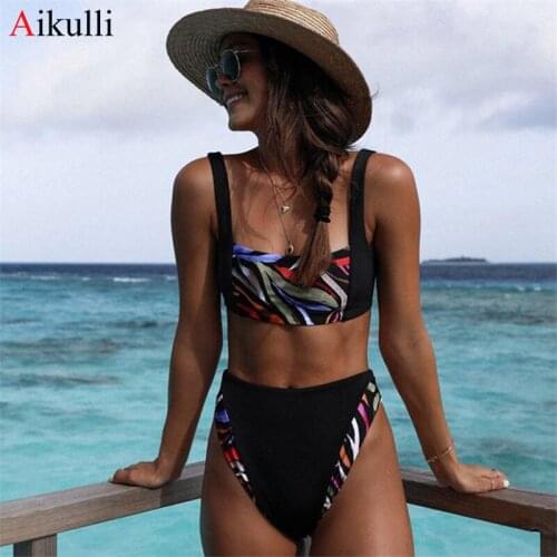 High Waist Bikinis Set Vintage Swimsuit Womens Swimwear 2021 New Bathing Suits Animal Print Two-Pieces Bikini Summer Beachwear