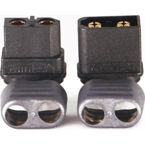 Amass Black XT60 Connector XT60H-M/F Sheathed Upgrade Plug+Protector Cover Cap T-plug Interface Connectors Male Female