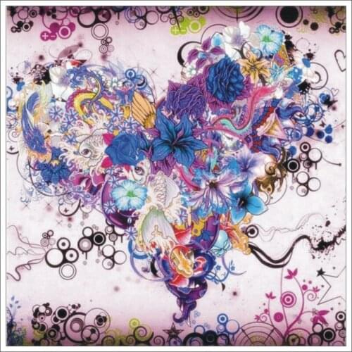 DIY 5D Diamond Painting Kit , Blue Flower Heart Decoration Embroidery Paintings, Home Decor, Mosaic T098