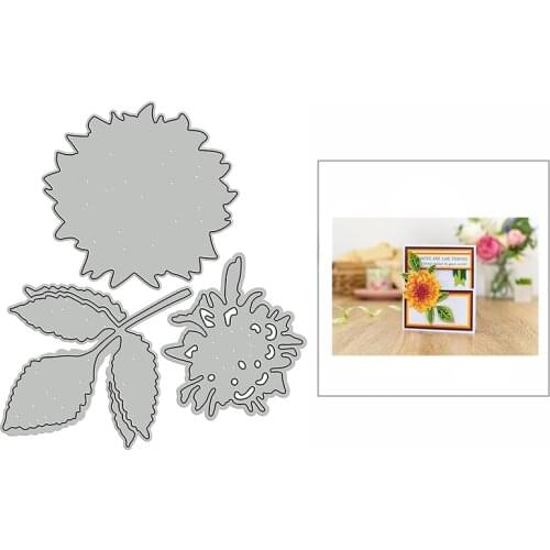 New Layered Dahlia Leaf Flower Craft Embossing Mold 2021 Metal Cutting Dies for DIY Decorative Scrapbooking Album Card Making