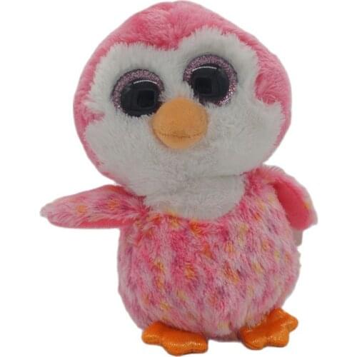 New Ty Beanie Boos Big Eyes 6" 15 CM Pink Penguin Soft Plush Stuffed Animal Cute Doll Toy Boy Girl Child Birthday Christmas Gift