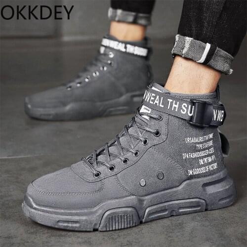 2020 Winter New Boots Mens Korean-Style High-Top Shoes Fashion All-match Retro British Worker Boot Trendy and Casual Boots Tide
