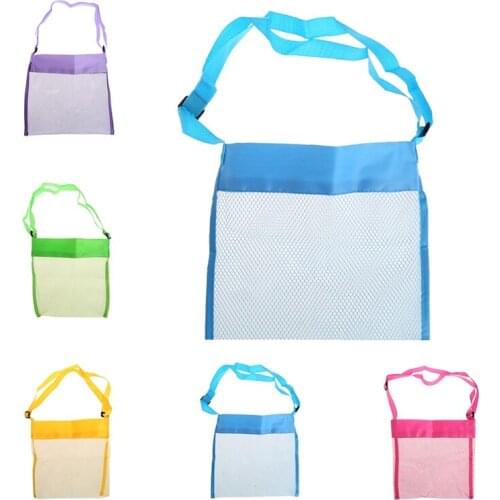 Portable Kids Sand Away Mesh Beach Bag Shell Collection Carrying Toys Storage E06F