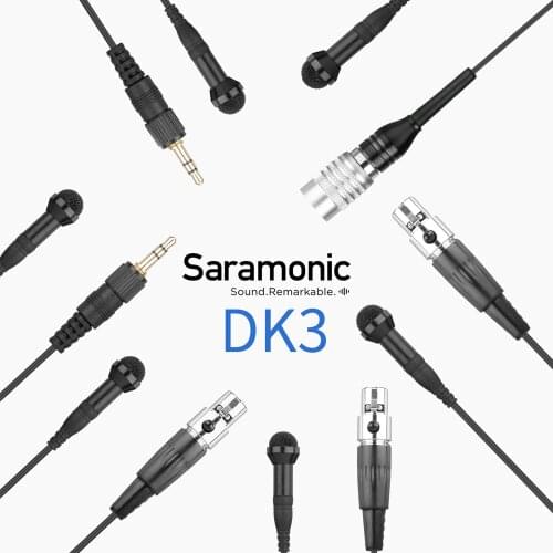 Saramonic DK3A 3.5mm locking type professional omnidirectional lavalier microphone for wireless transmitter