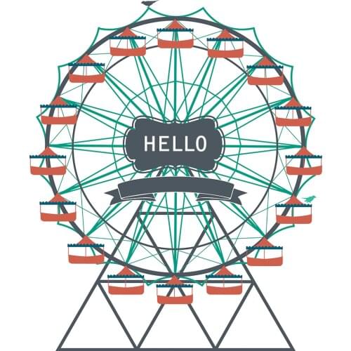 AZSG Ferris Wheel Clear Stamps/Seals For DIY Scrapbooking/Card Making/Album Decorative Silicon Stamp Crafts