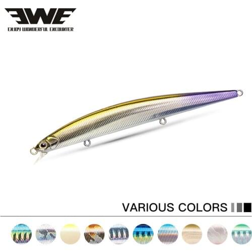EWE Baojun1 Long Shot Fishing Lure Wobbler Fhard Minnow Lures Artificial Bait for Fishing 95mm/8.5g 115mm/12.6g