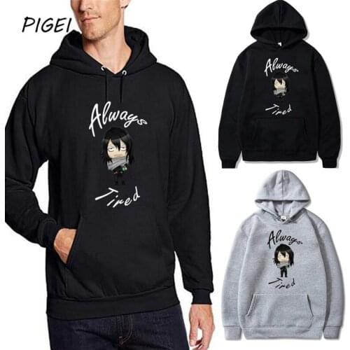 My Hero Academia Boku No Hero Academia Cosplay Hoodie Sweatshirt Mens 3D Aizawa Shouta Cropped Sweater Hooded Pullover Women