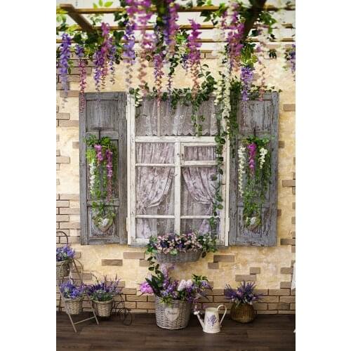 Retro Fotografia wisteria photo background vinyl old house photography backdrop for kids photographer studio accessories LV-2435