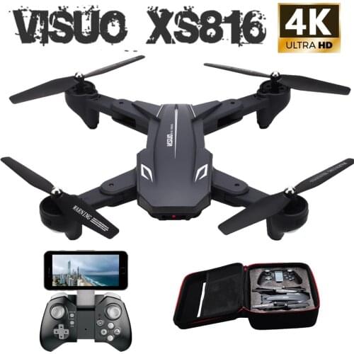 Visuo Xs816 Wifi Fpv Rc Drone 4k Camera Optical Flow 720p Dual Camera Rc Quadcopter Foldable Selfie Dron Vs Xs809s Xs809hw Sg106