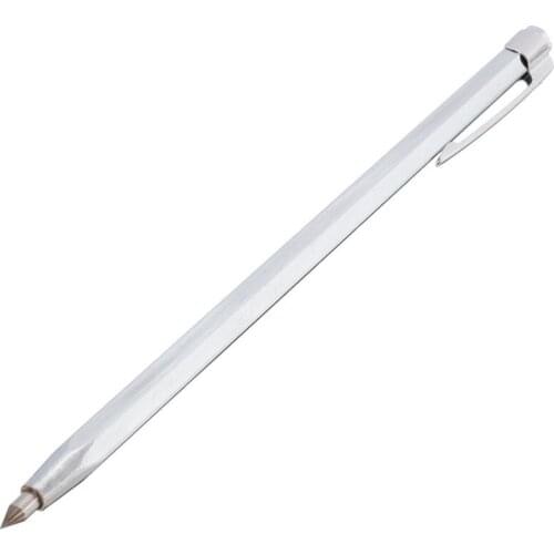 14.5cm Tungsten Steel Tip Scriber Clip Pen for Ceramics Glass Shell Metal Marking Tool White Engraving Pen Garden