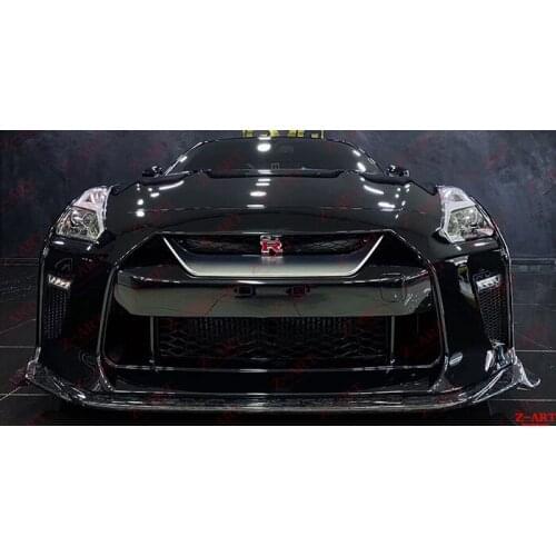 Z-ART forged carbon fiber front lip for GT-R R35 carbon fiber front spoiler for GTR 2017-2019 carbon fiber front chin
