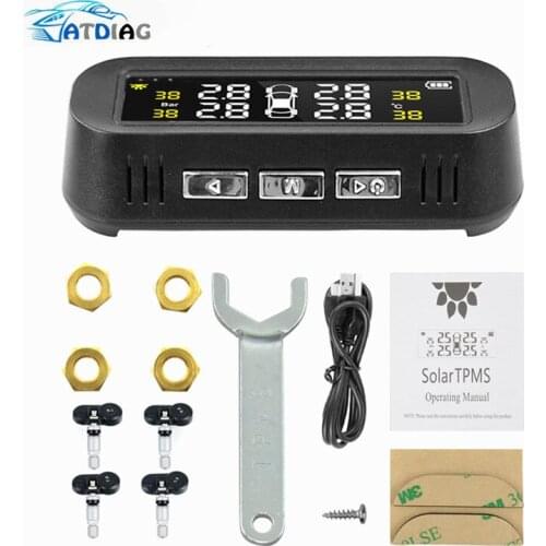 USB Charging Car TPMS Tire Pressure Monitoring System Digital LCD Display Auto Alarm tool Wireless 4 external Sensor