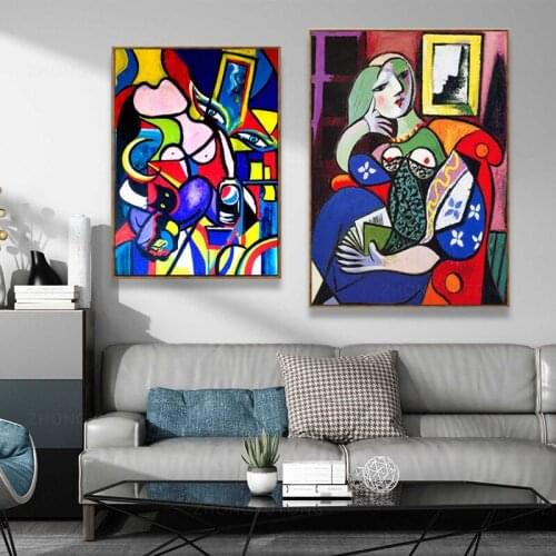Picasso Women Abstract Canvas Art Print Painting Poster Wall Pictures For Living Room Home Decorative Bedroom Decor Framed