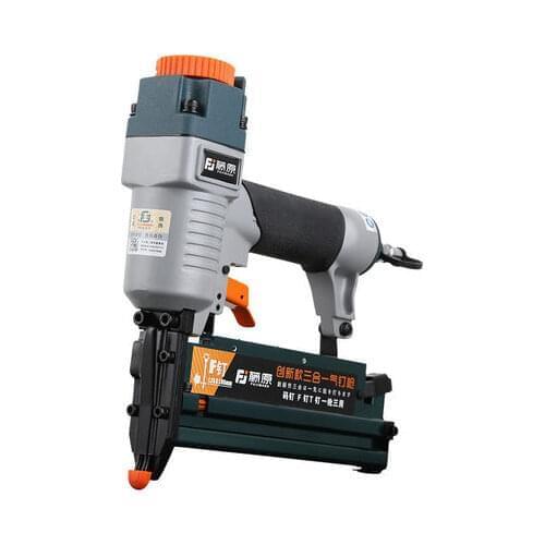 1PC 3-in-1 DIY Pneumatic Nail Gun For F/T Nail 440K Nail Universal Air Nailer Woodworking Air Stapler Home Carpentry Decor Tool