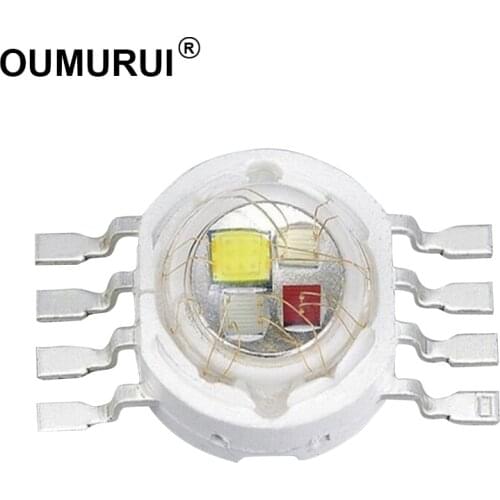 50pcs 4W 12W LED chip RGBW High power Lamp bead RED GREEN BLUE WHITE eight Legs 350mA/700mA 38mil/45MIL Free shipping