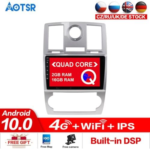 AOTSR Android 10.0 car multimedia player For Chrysler 300C Jeep Dodge 2004-2014 GPS Glonass navigation radio stereo headunit DSP