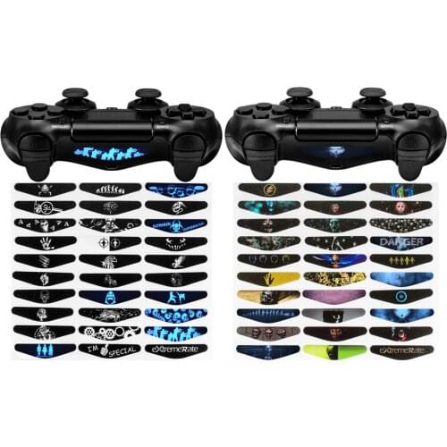 60 PCS Game Controller LED Light Bar Decal Sticker for PS4 Slim Pro
