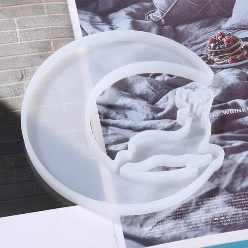 DIY Craft Molds Cat Christmas Deer Moon Resin Crystal Epoxy Mold Silicone Casting Mould Jewelry Making Durable Non-toxic