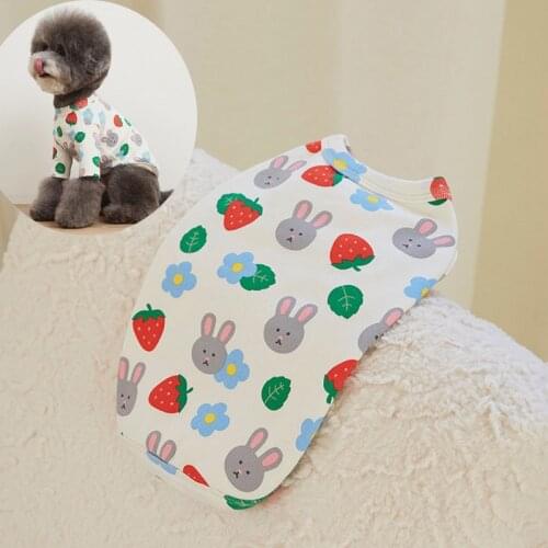 Cartoon Dog T Shirt Summer Small Dog Clothes Chihuahua Tshirt Puppy Vest Yorkshire Terrier Pet Clothes Ropa Perro Pets Clothing