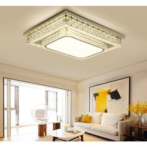 Crystal Light Living Room Light Simple Modern Atmosphere Creative Luxury LED Restaurant Light Master Bedroom LED Ceiling Light