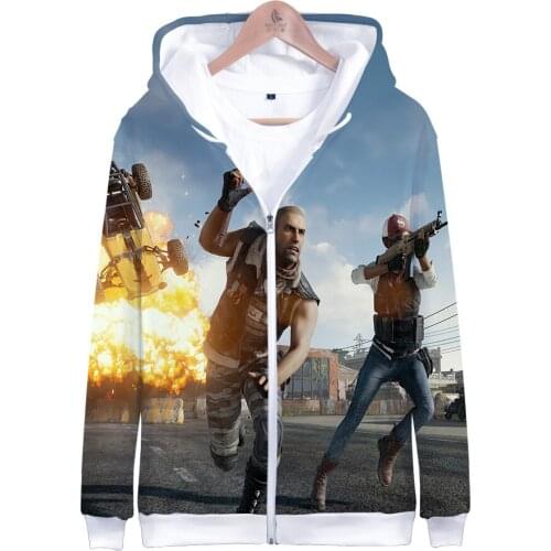 2020 Hot Game PUBG 3D Zipper Hoodies Men/women Fashion Harajuku Playerunknowns Battlegrounds Warm PUBG Mens Zipper Hooded