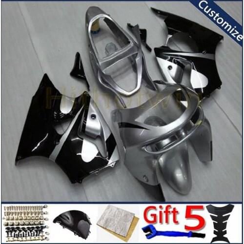 Motorcycle panels Body Kit For ZX-6R 1998 1999 ZX 6R 98 99 ZX6R ABS plastic motor Fairing kit silver