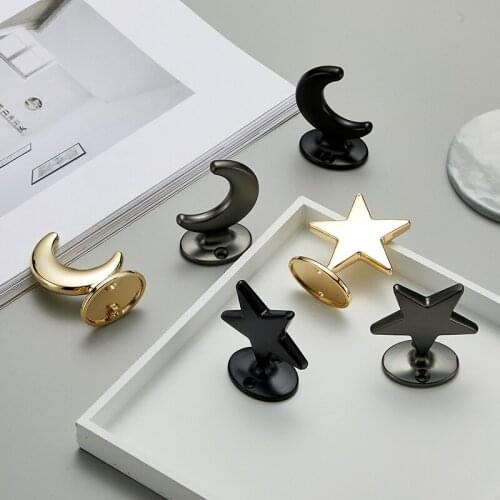 Creative Luxury Modern Minimalist Drawer Cabinet Door Handle Stars Moon Handle Cabinet Knobs Kitchen Door Handles and Knobs