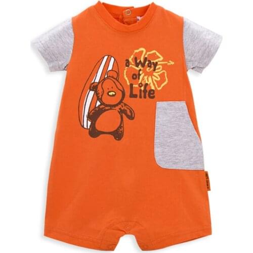 2019 Summer Baby Clothes Cotton Short Sleeve Cute Cartoon Print Baby Boy Clothing ropa bebe Infant 6 12 18 24M Kids Jumpsuit