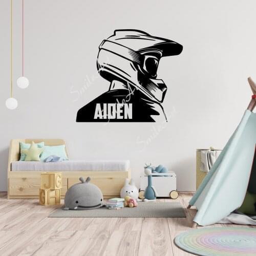 Hot Custom name Rocket spaceship Wall Sticker Home Decor Decoration For Kids Rooms Decoration Vinyl Decals