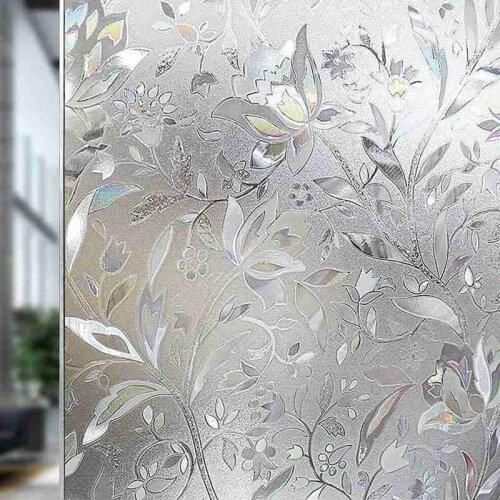 45 X 100cm Frosted Frost-Proof Glass Film Sticker Bedroom Bathroom Toilet Kitchen Glueless Privacy Decal Home Decoration