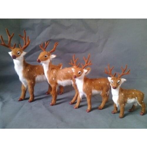Simulation sika deer model,polyethylene&furs deer prop.home decoration toy Xmas gift w4148