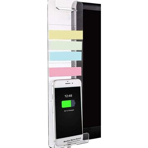 Monitor Message Memo Board Creative Acrylic Notes Boards For Sticky Note Transparent Name Card Desktop Phone Holder Stationery