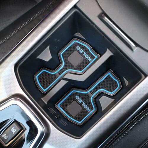 Non-slip Interior cup mat door gate slot pad for renault koleos for Samsung QM6 2016 2017 2018